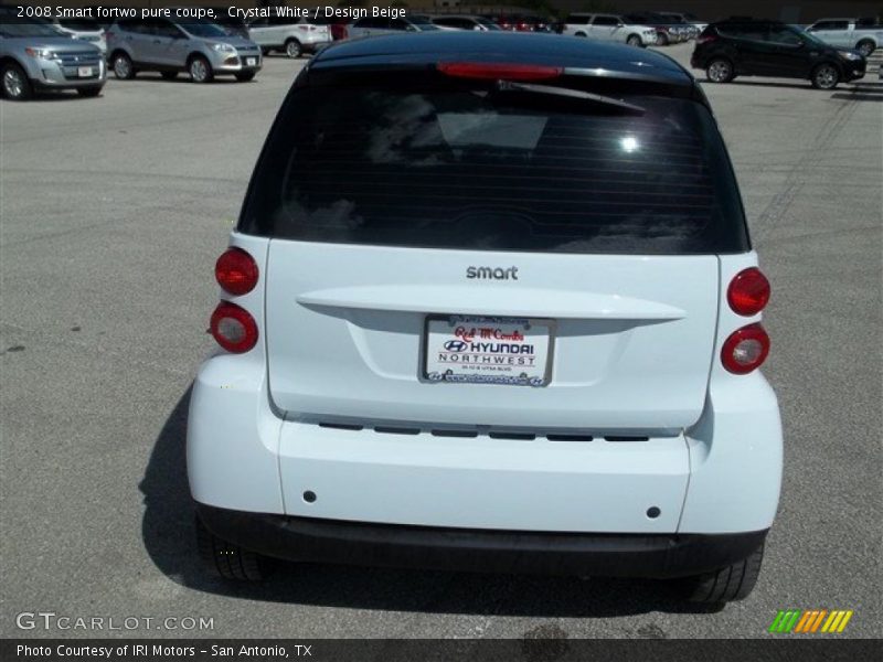 Crystal White / Design Beige 2008 Smart fortwo pure coupe