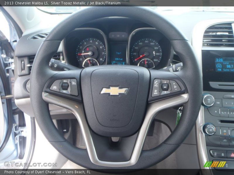 Silver Topaz Metallic / Jet Black/Titanium 2013 Chevrolet Malibu LS