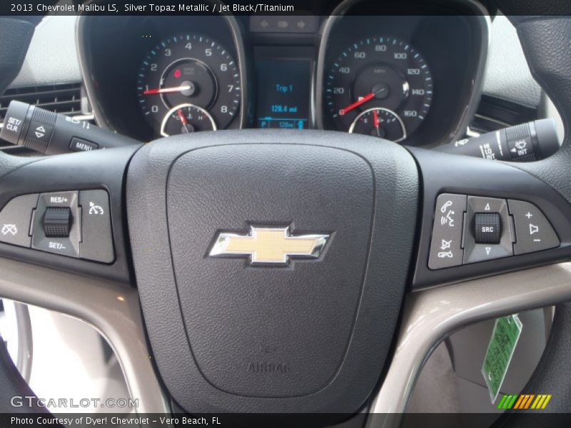 Silver Topaz Metallic / Jet Black/Titanium 2013 Chevrolet Malibu LS