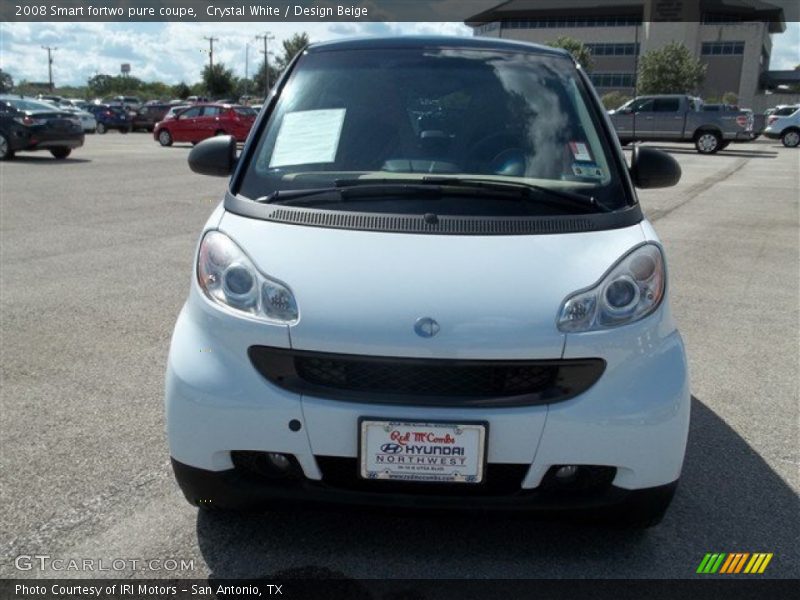 Crystal White / Design Beige 2008 Smart fortwo pure coupe