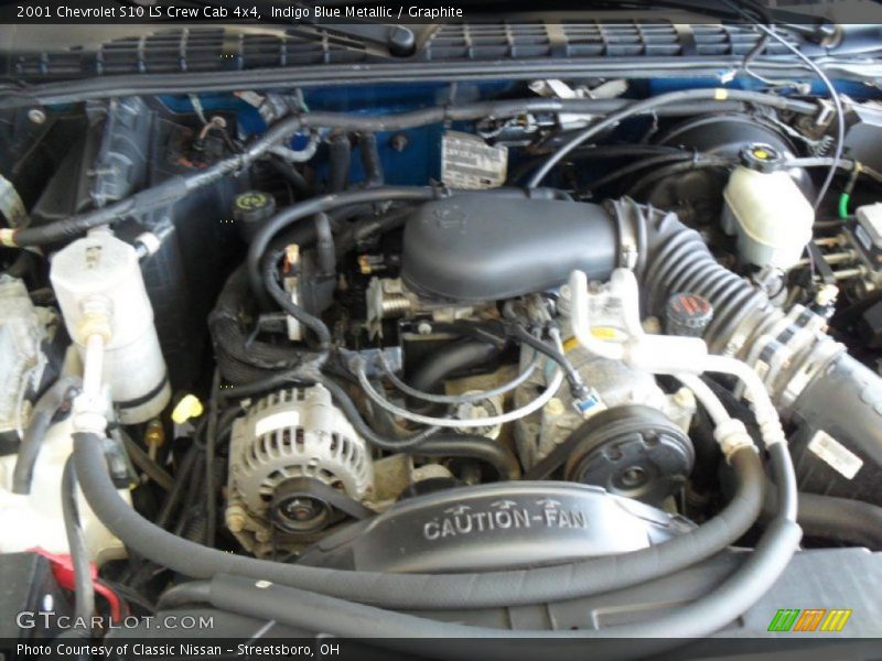 Indigo Blue Metallic / Graphite 2001 Chevrolet S10 LS Crew Cab 4x4