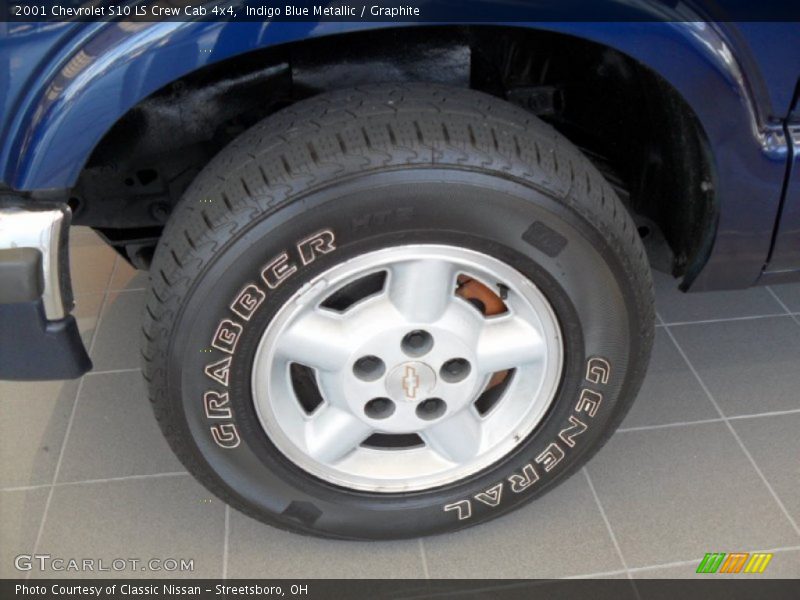 Indigo Blue Metallic / Graphite 2001 Chevrolet S10 LS Crew Cab 4x4