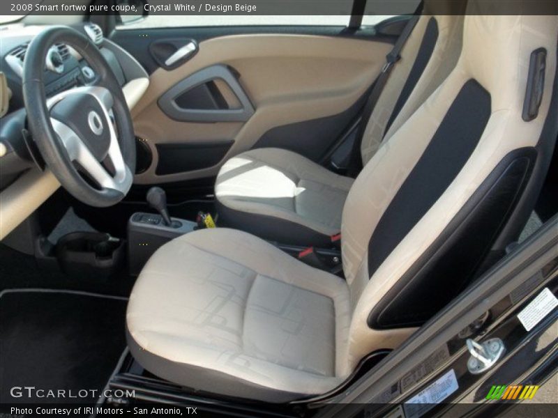 Crystal White / Design Beige 2008 Smart fortwo pure coupe