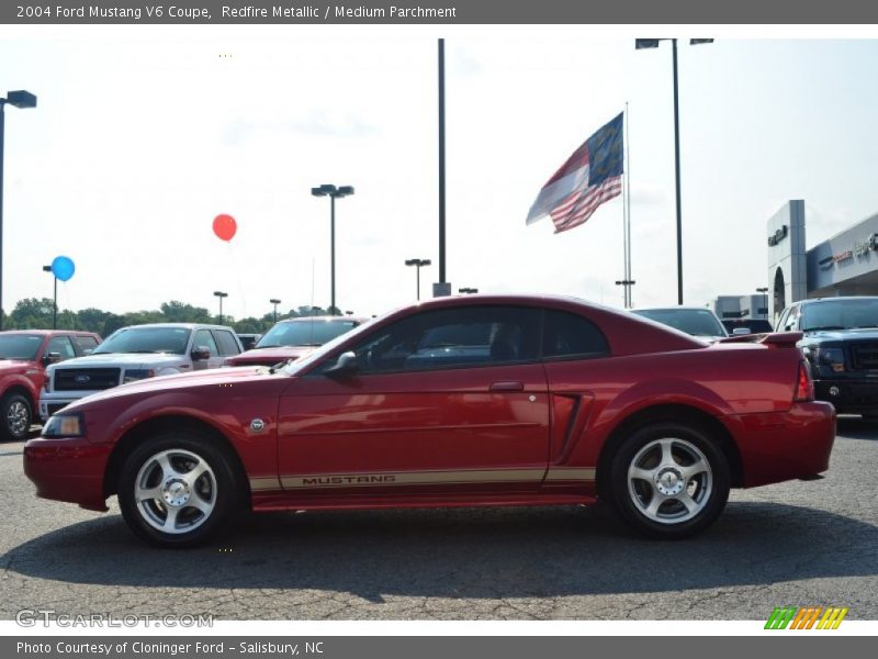 Redfire Metallic / Medium Parchment 2004 Ford Mustang V6 Coupe