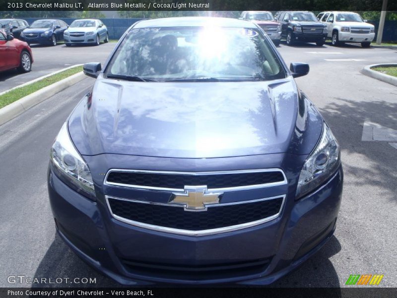 Atlantis Blue Metallic / Cocoa/Light Neutral 2013 Chevrolet Malibu LT