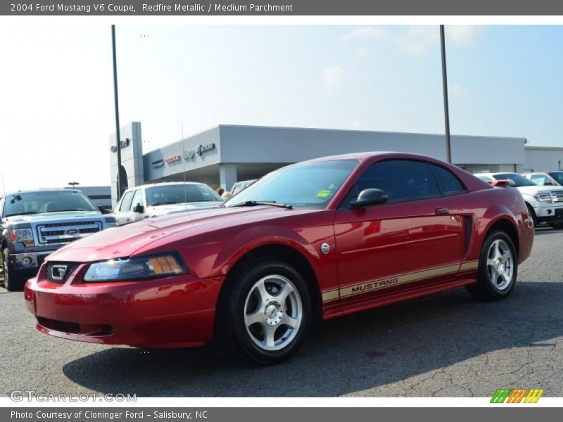 Redfire Metallic / Medium Parchment 2004 Ford Mustang V6 Coupe
