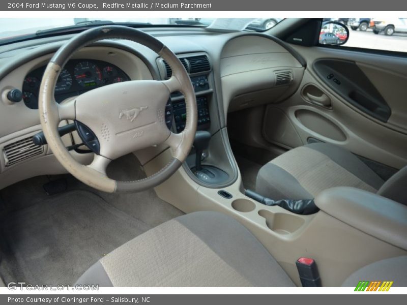 Redfire Metallic / Medium Parchment 2004 Ford Mustang V6 Coupe