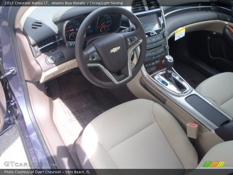 Atlantis Blue Metallic / Cocoa/Light Neutral 2013 Chevrolet Malibu LT