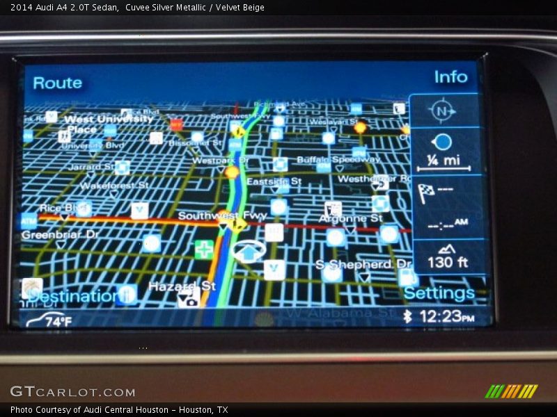 Navigation of 2014 A4 2.0T Sedan