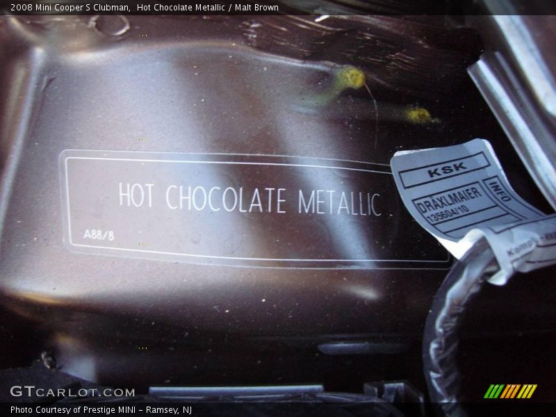Hot Chocolate Metallic / Malt Brown 2008 Mini Cooper S Clubman