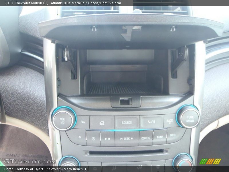 Atlantis Blue Metallic / Cocoa/Light Neutral 2013 Chevrolet Malibu LT