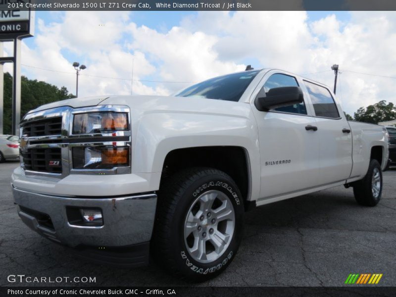 White Diamond Tricoat / Jet Black 2014 Chevrolet Silverado 1500 LT Z71 Crew Cab