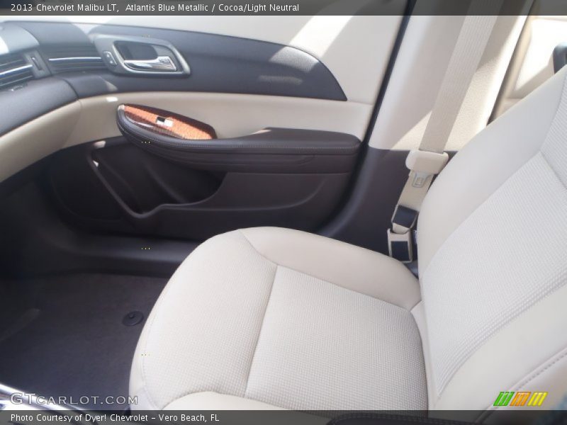 Atlantis Blue Metallic / Cocoa/Light Neutral 2013 Chevrolet Malibu LT
