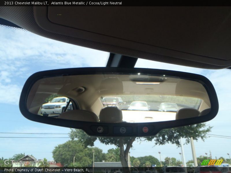Atlantis Blue Metallic / Cocoa/Light Neutral 2013 Chevrolet Malibu LT