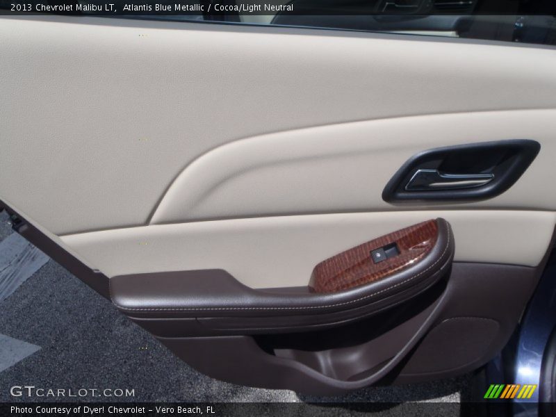 Atlantis Blue Metallic / Cocoa/Light Neutral 2013 Chevrolet Malibu LT
