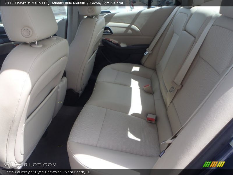 Atlantis Blue Metallic / Cocoa/Light Neutral 2013 Chevrolet Malibu LT