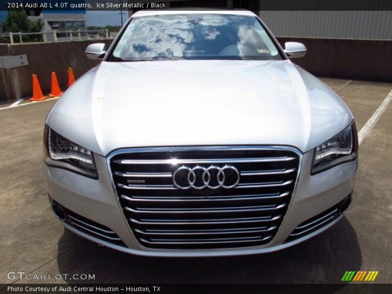 Ice Silver Metallic / Black 2014 Audi A8 L 4.0T quattro