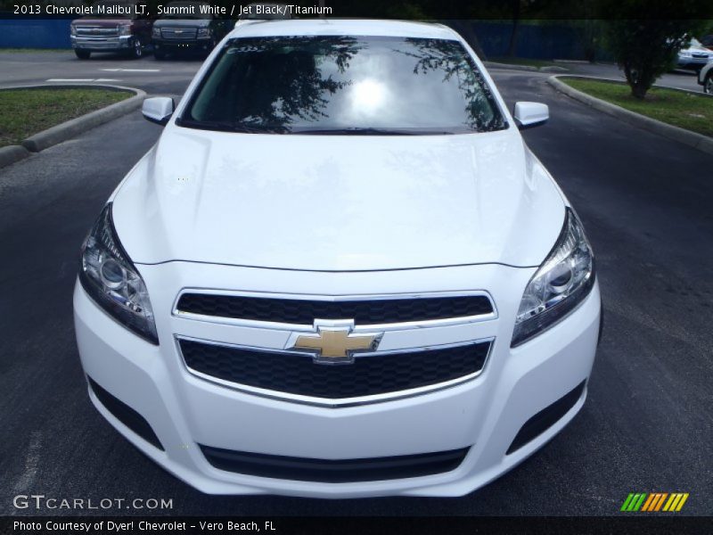 Summit White / Jet Black/Titanium 2013 Chevrolet Malibu LT