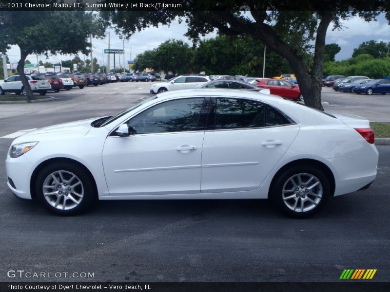 Summit White / Jet Black/Titanium 2013 Chevrolet Malibu LT