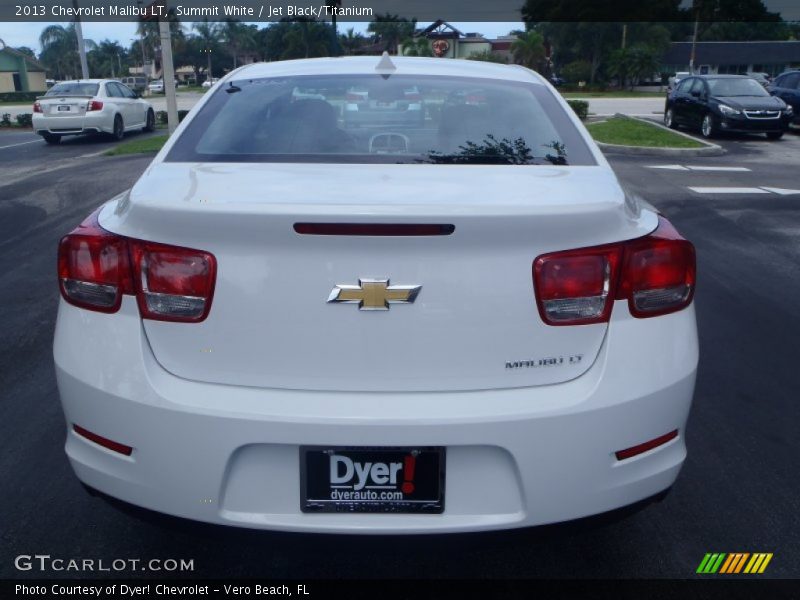 Summit White / Jet Black/Titanium 2013 Chevrolet Malibu LT