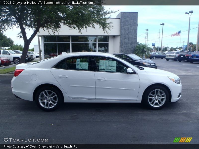 Summit White / Jet Black/Titanium 2013 Chevrolet Malibu LT