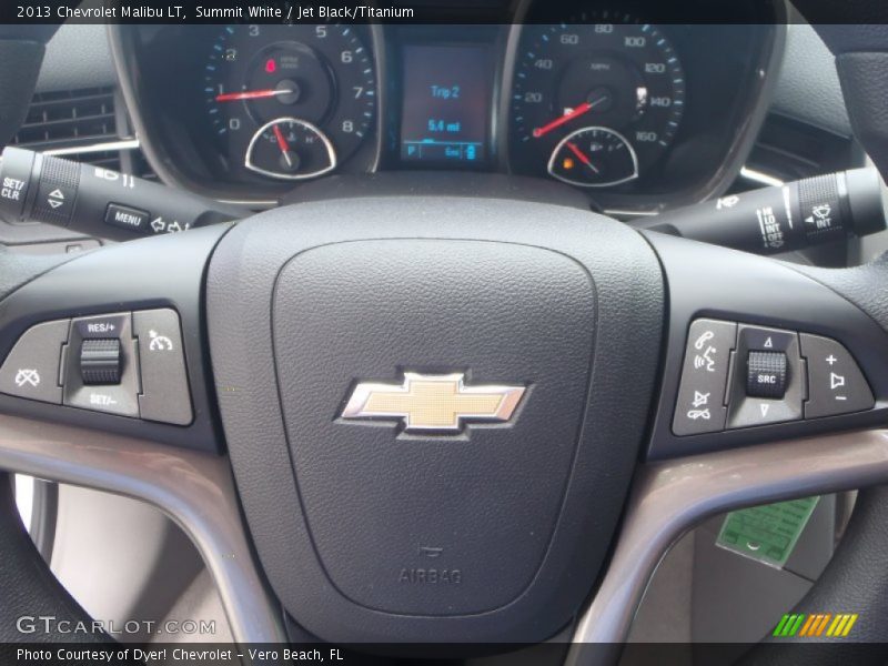 Summit White / Jet Black/Titanium 2013 Chevrolet Malibu LT