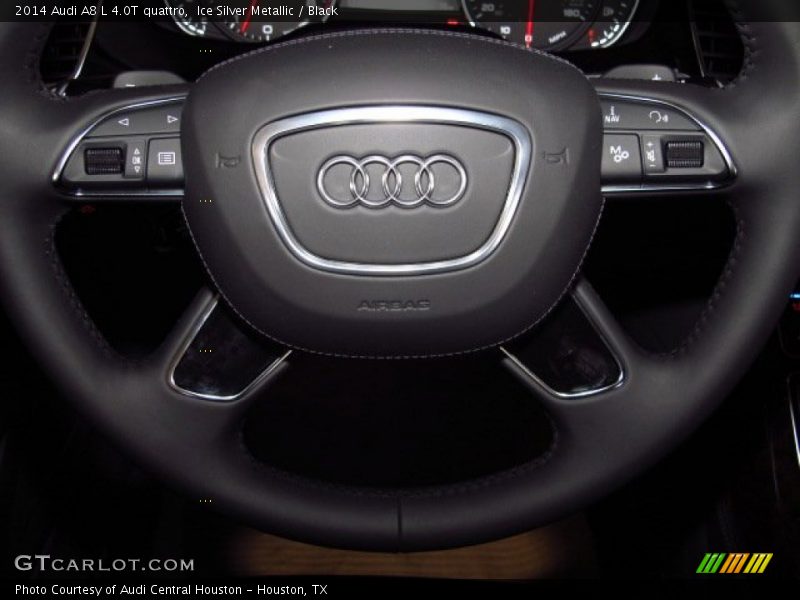 Ice Silver Metallic / Black 2014 Audi A8 L 4.0T quattro