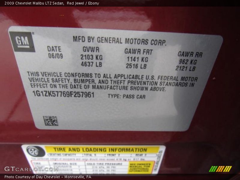 Red Jewel / Ebony 2009 Chevrolet Malibu LTZ Sedan