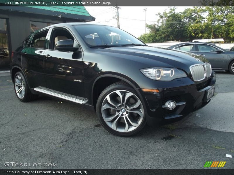 Black Sapphire Metallic / Sand Beige 2011 BMW X6 xDrive50i