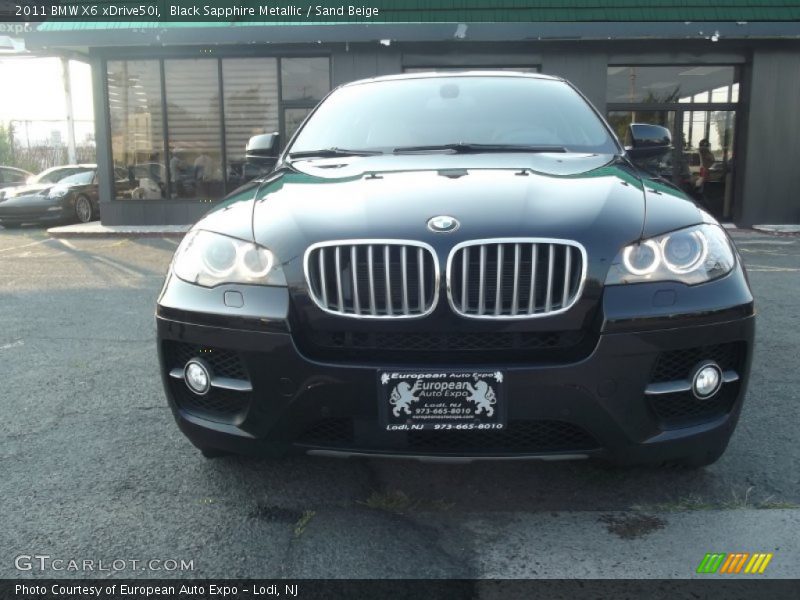 Black Sapphire Metallic / Sand Beige 2011 BMW X6 xDrive50i