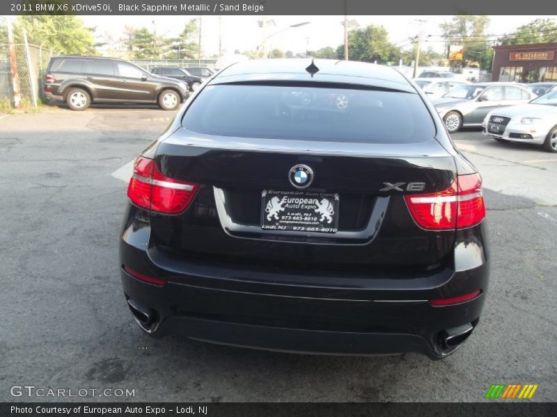 Black Sapphire Metallic / Sand Beige 2011 BMW X6 xDrive50i