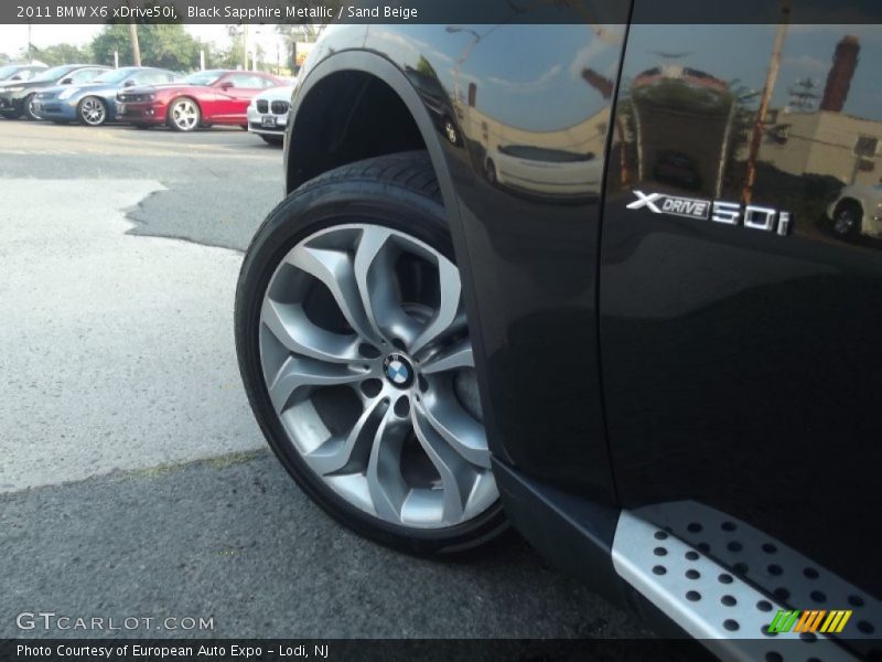 Black Sapphire Metallic / Sand Beige 2011 BMW X6 xDrive50i