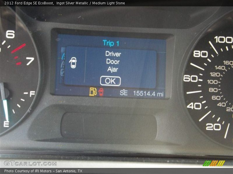 Ingot Silver Metallic / Medium Light Stone 2012 Ford Edge SE EcoBoost