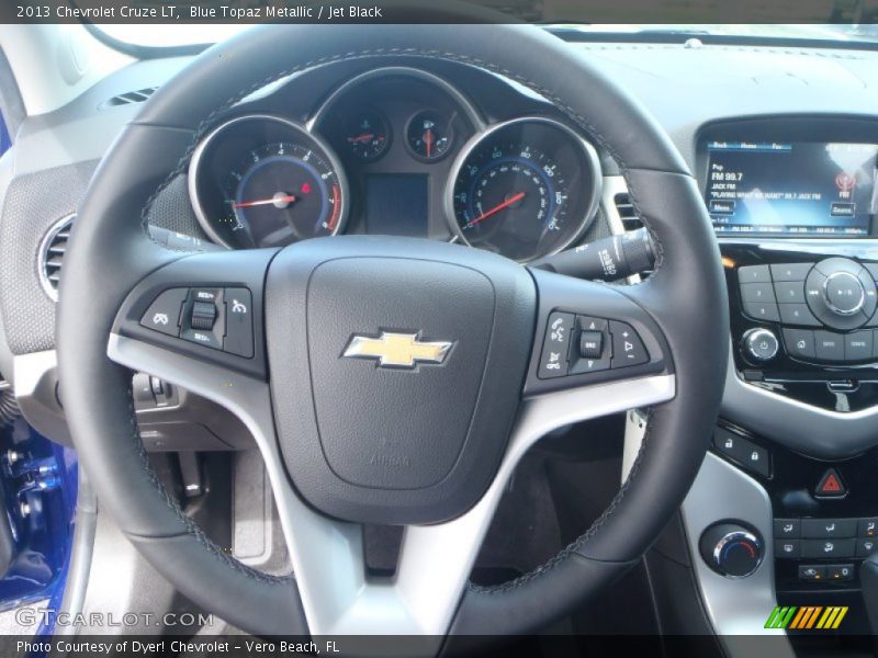 Blue Topaz Metallic / Jet Black 2013 Chevrolet Cruze LT
