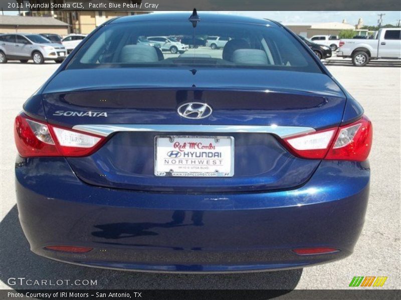 Pacific Blue Pearl / Gray 2011 Hyundai Sonata GLS