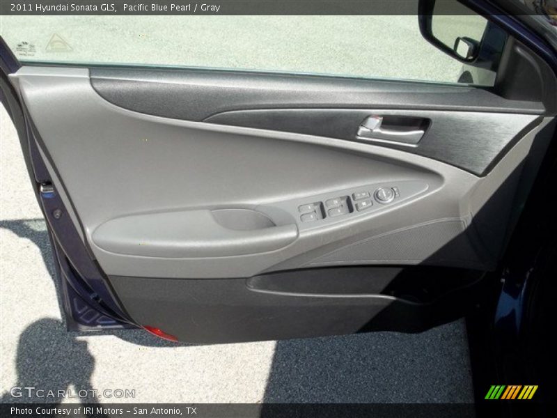 Pacific Blue Pearl / Gray 2011 Hyundai Sonata GLS