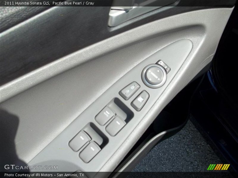Pacific Blue Pearl / Gray 2011 Hyundai Sonata GLS