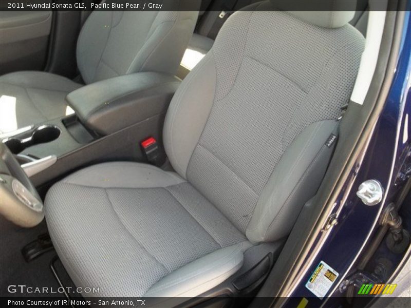 Pacific Blue Pearl / Gray 2011 Hyundai Sonata GLS