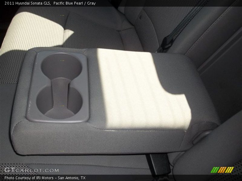 Pacific Blue Pearl / Gray 2011 Hyundai Sonata GLS