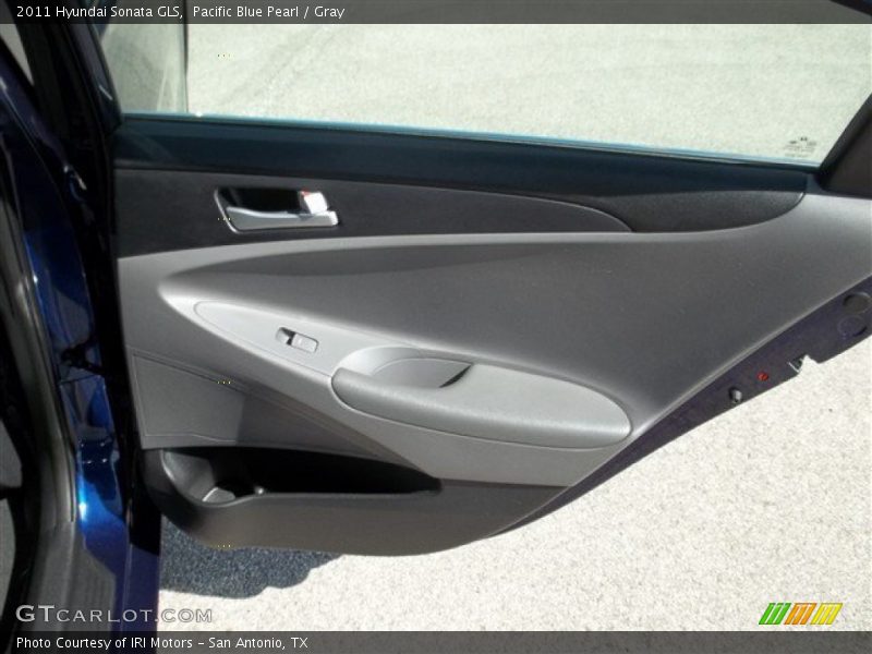 Pacific Blue Pearl / Gray 2011 Hyundai Sonata GLS