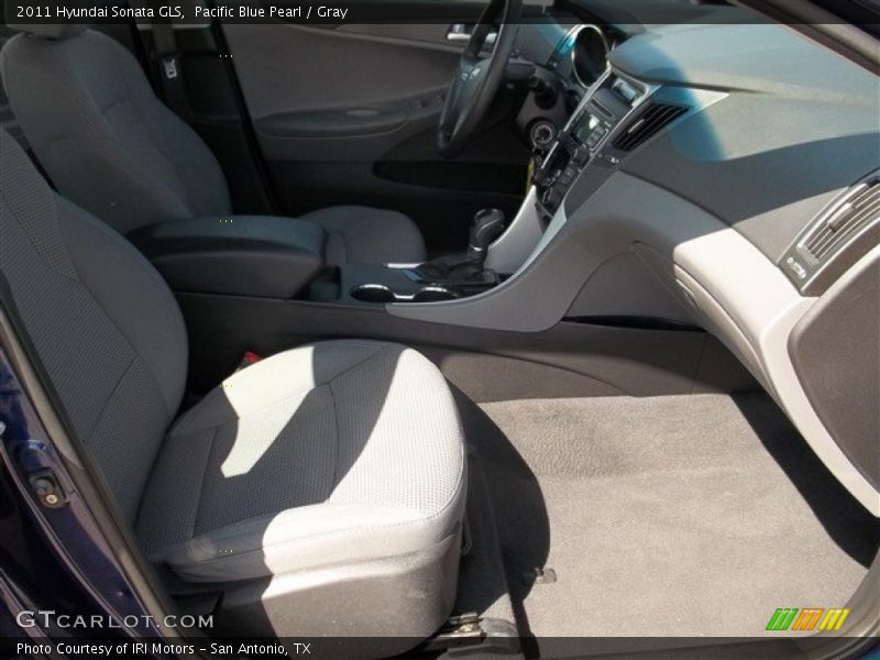 Pacific Blue Pearl / Gray 2011 Hyundai Sonata GLS
