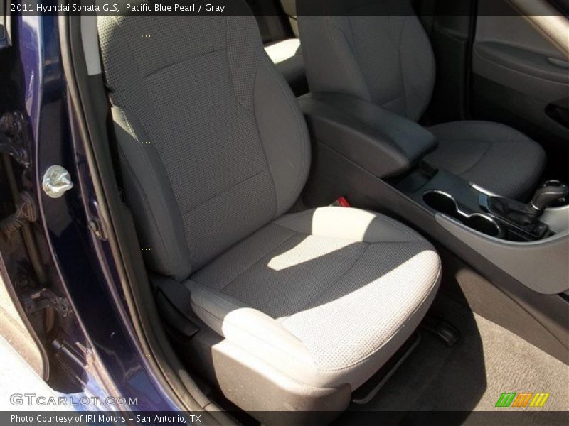 Pacific Blue Pearl / Gray 2011 Hyundai Sonata GLS