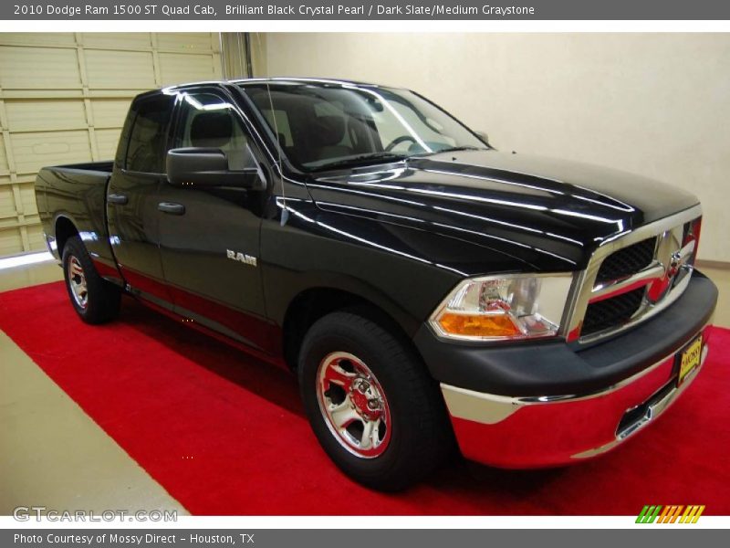 Brilliant Black Crystal Pearl / Dark Slate/Medium Graystone 2010 Dodge Ram 1500 ST Quad Cab