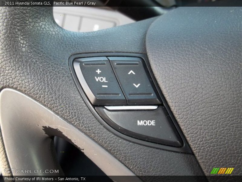 Pacific Blue Pearl / Gray 2011 Hyundai Sonata GLS