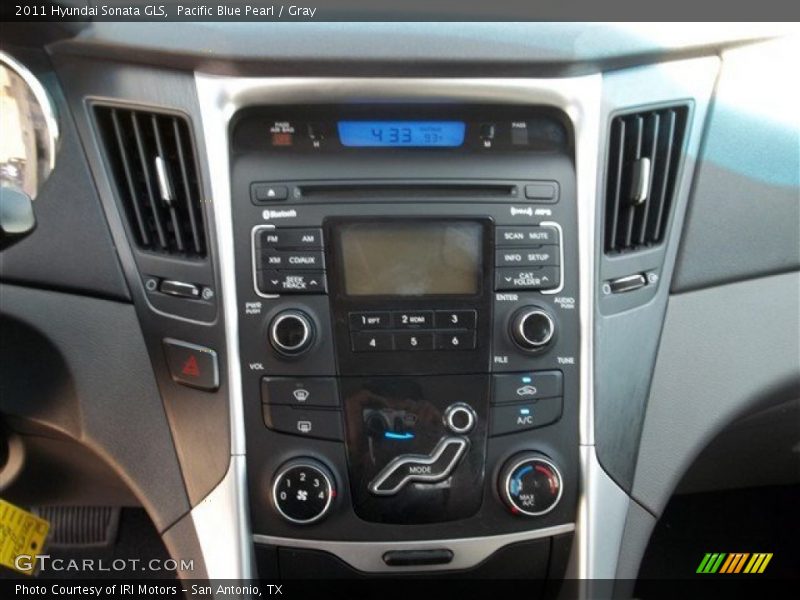 Pacific Blue Pearl / Gray 2011 Hyundai Sonata GLS