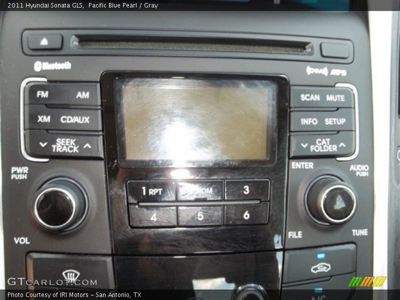 Pacific Blue Pearl / Gray 2011 Hyundai Sonata GLS