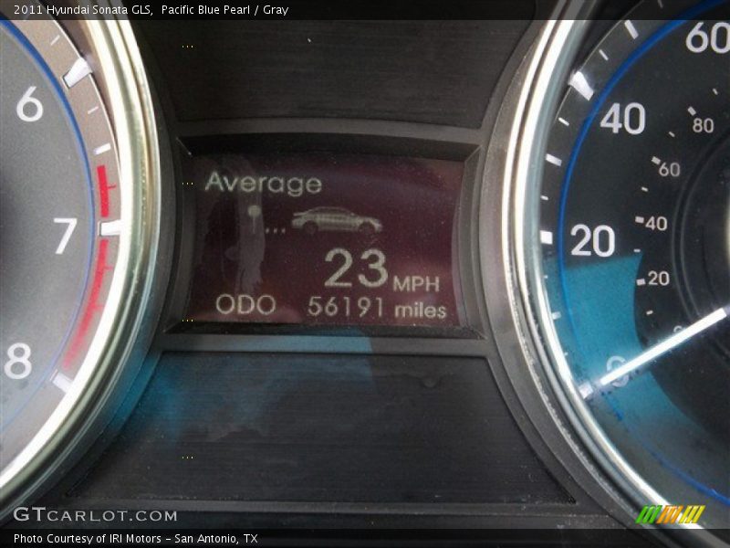 Pacific Blue Pearl / Gray 2011 Hyundai Sonata GLS