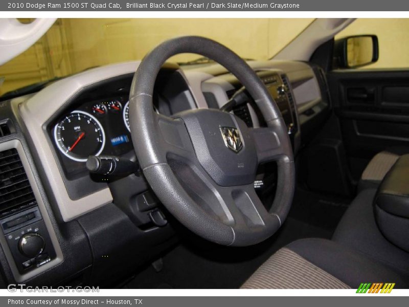Brilliant Black Crystal Pearl / Dark Slate/Medium Graystone 2010 Dodge Ram 1500 ST Quad Cab