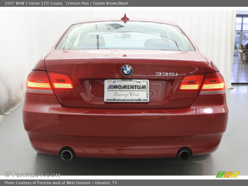 Crimson Red / Saddle Brown/Black 2007 BMW 3 Series 335i Coupe