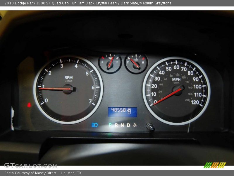 Brilliant Black Crystal Pearl / Dark Slate/Medium Graystone 2010 Dodge Ram 1500 ST Quad Cab